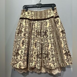 Tracy Reese 100% wool Patterned Skirt